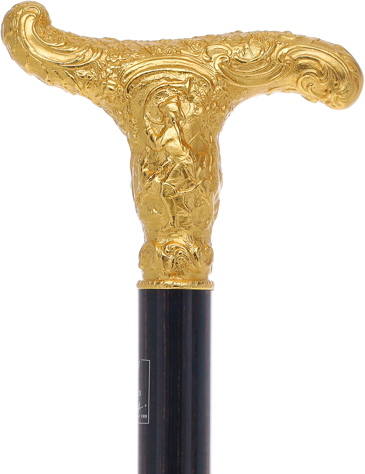 14 K Gold Plate Antique Reproduction T Handle Walking Cane With Stamina Wood Shaft Wide Range Of Sale Online