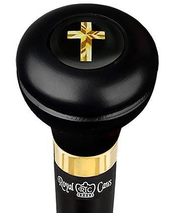 Scratch and Dent Christian Cross Symbol Flask Walking Stick w/ Black Beechwood Shaft & Pewter Collar V3214 Nicekicks Cheap Online