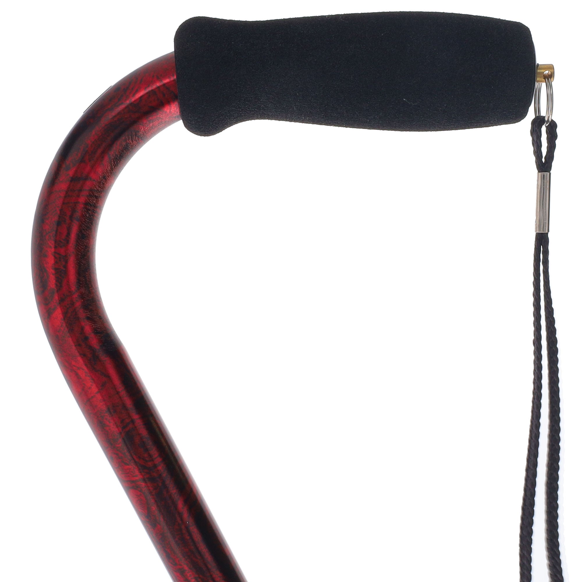 Limited single item listing: Smoky Red Offset Walking Cane Pictures Online