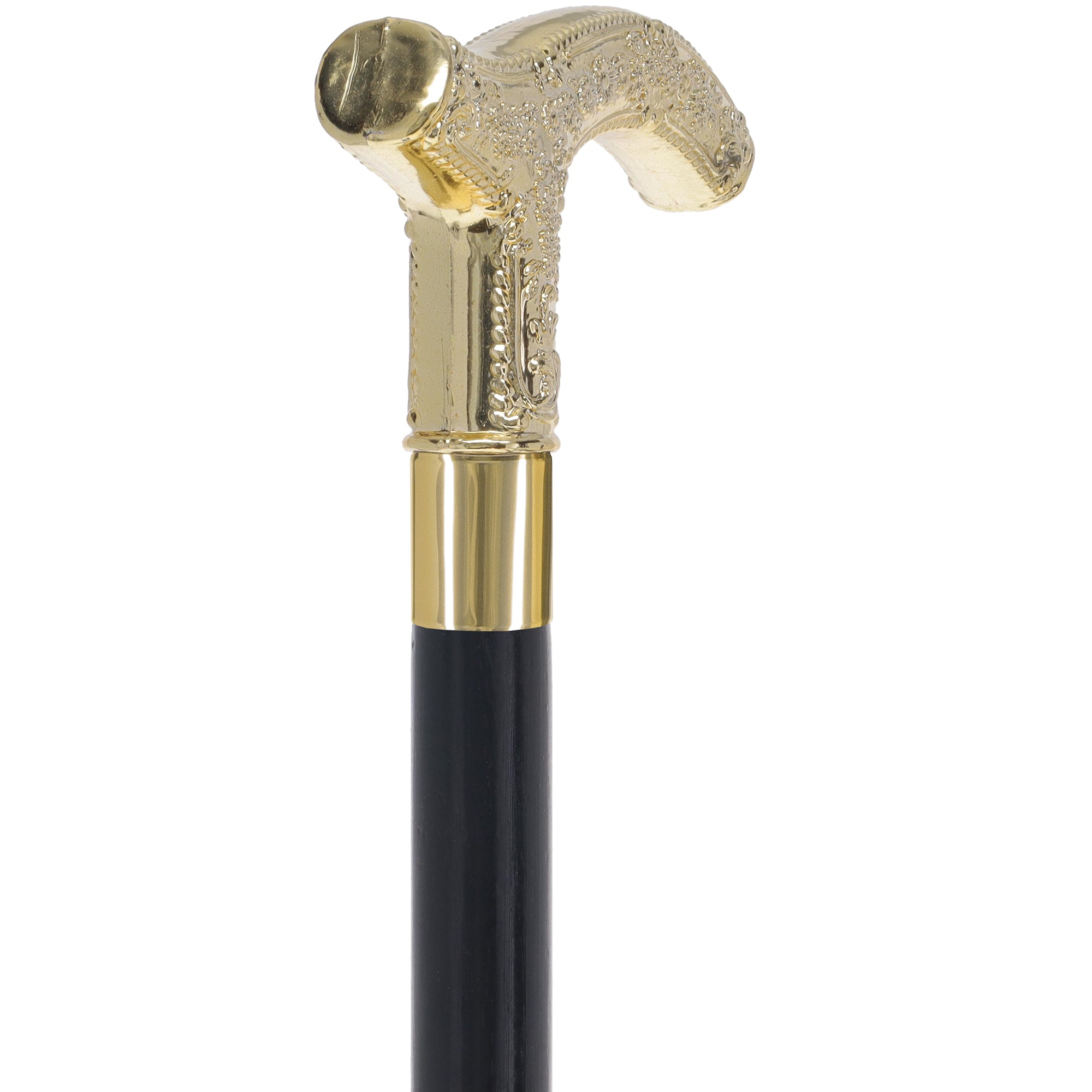 Men's Gold Derby Handle: Elegant Costume Cane Reliable