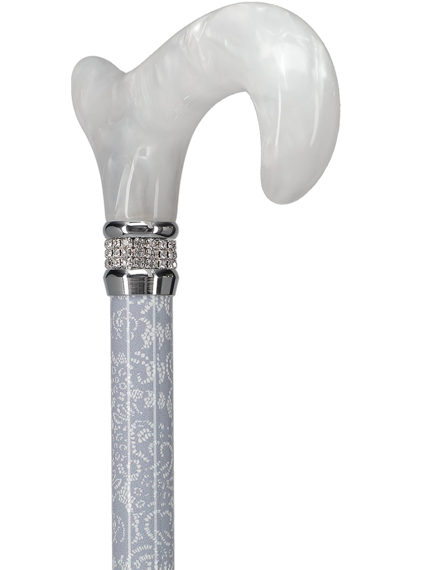 Rhinestone Designer Cane: Exquisite Pearlz Graceful Lace Outlet Deals