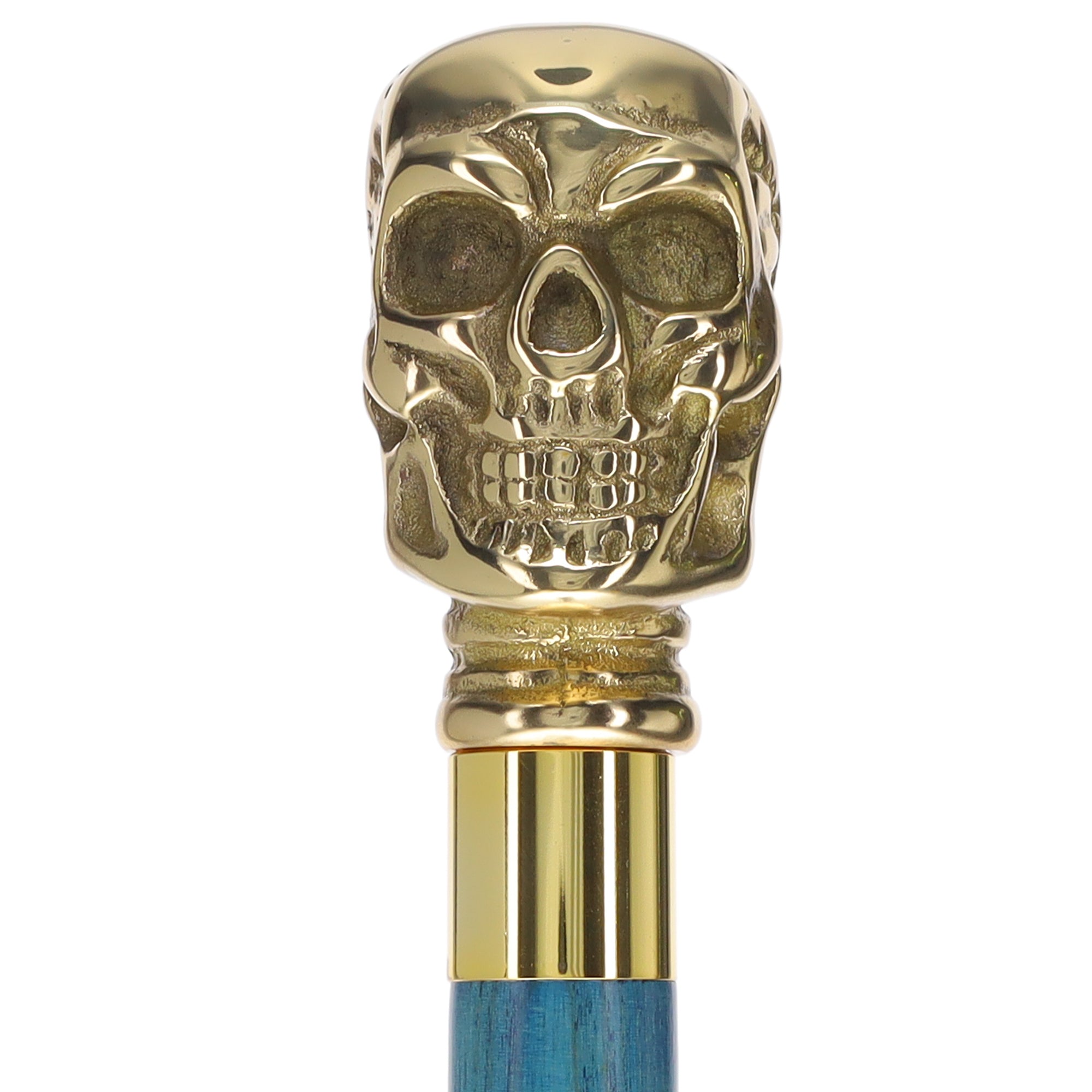 Premium Brass Skull Handle Cane: Stained Custom Color Shaft 2025 Unisex Cheap Pice