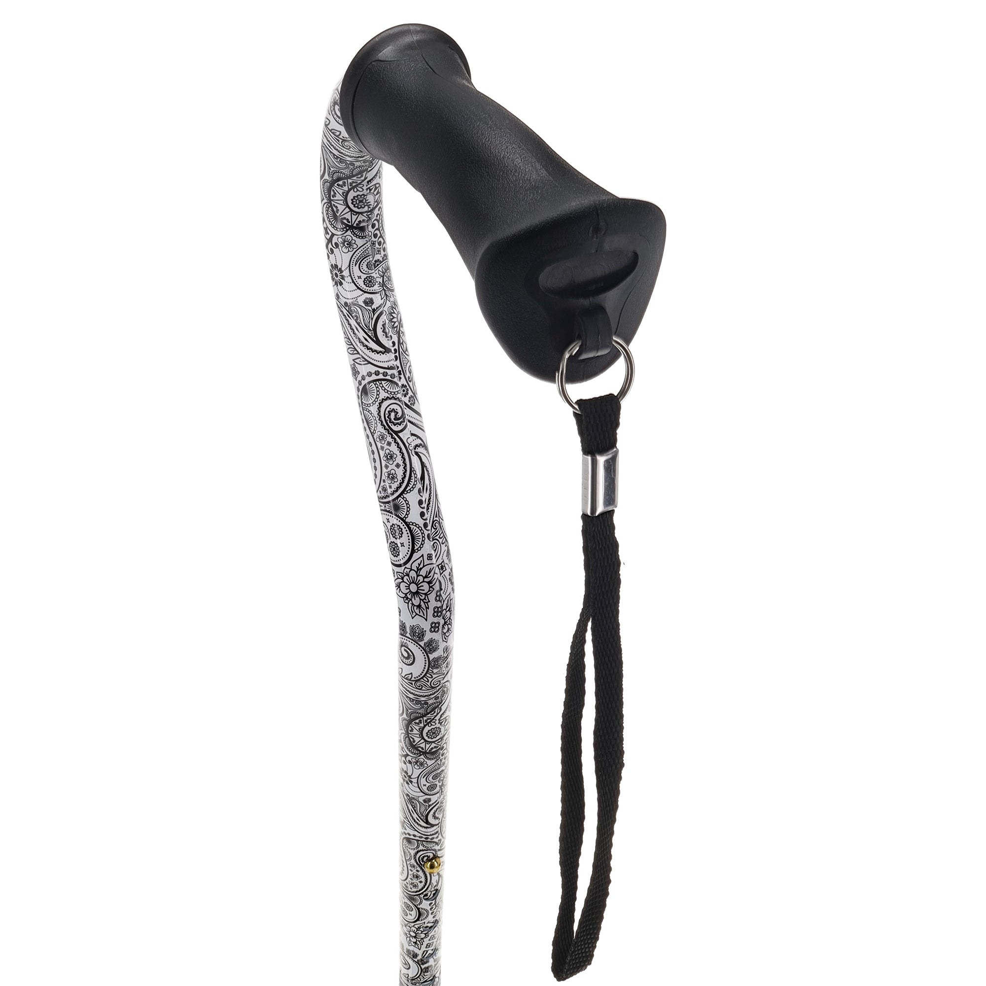 Black & White: Comfort Grip Adjustable Offset Walking Cane Big Sale Sale Online