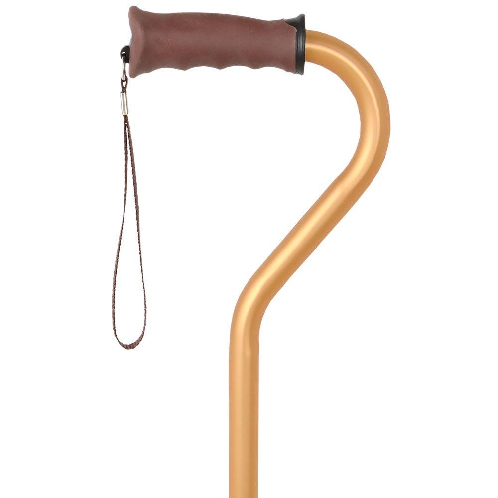 Gold Offset Adjustable Walking Cane w/ Comfort Grip and Able Tripod Base Shop Offer Cheap Pice