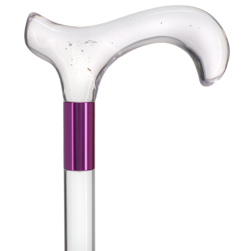 Elevate Style: Clear Lucite Cane with Customizable Collar Free Shipping Geniue Stockist