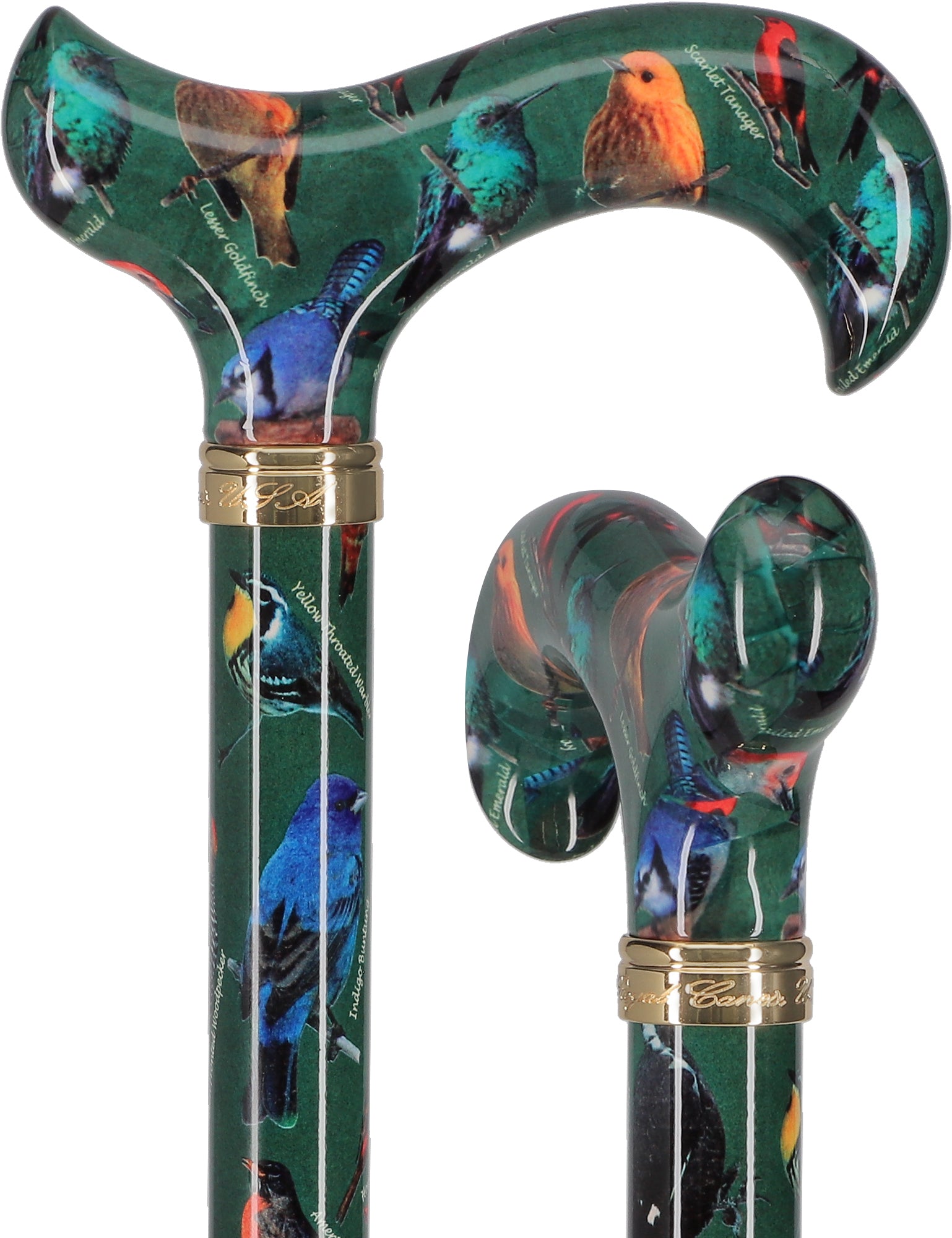 American Songbird: Designer Adjustable Cane w/ Patterned Handle Classic