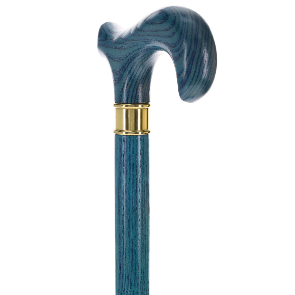 Blue Denim Derby Cane: Ash Wood, Brass Clearance Amazing Pice