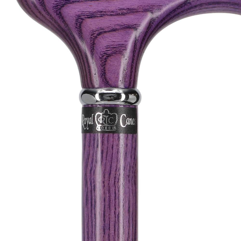 Vivid Purple Derby Walking Cane With Ash Wood Shaft and Silver Collar w/ SafeTbase Footlocker Pictures Cheap Online