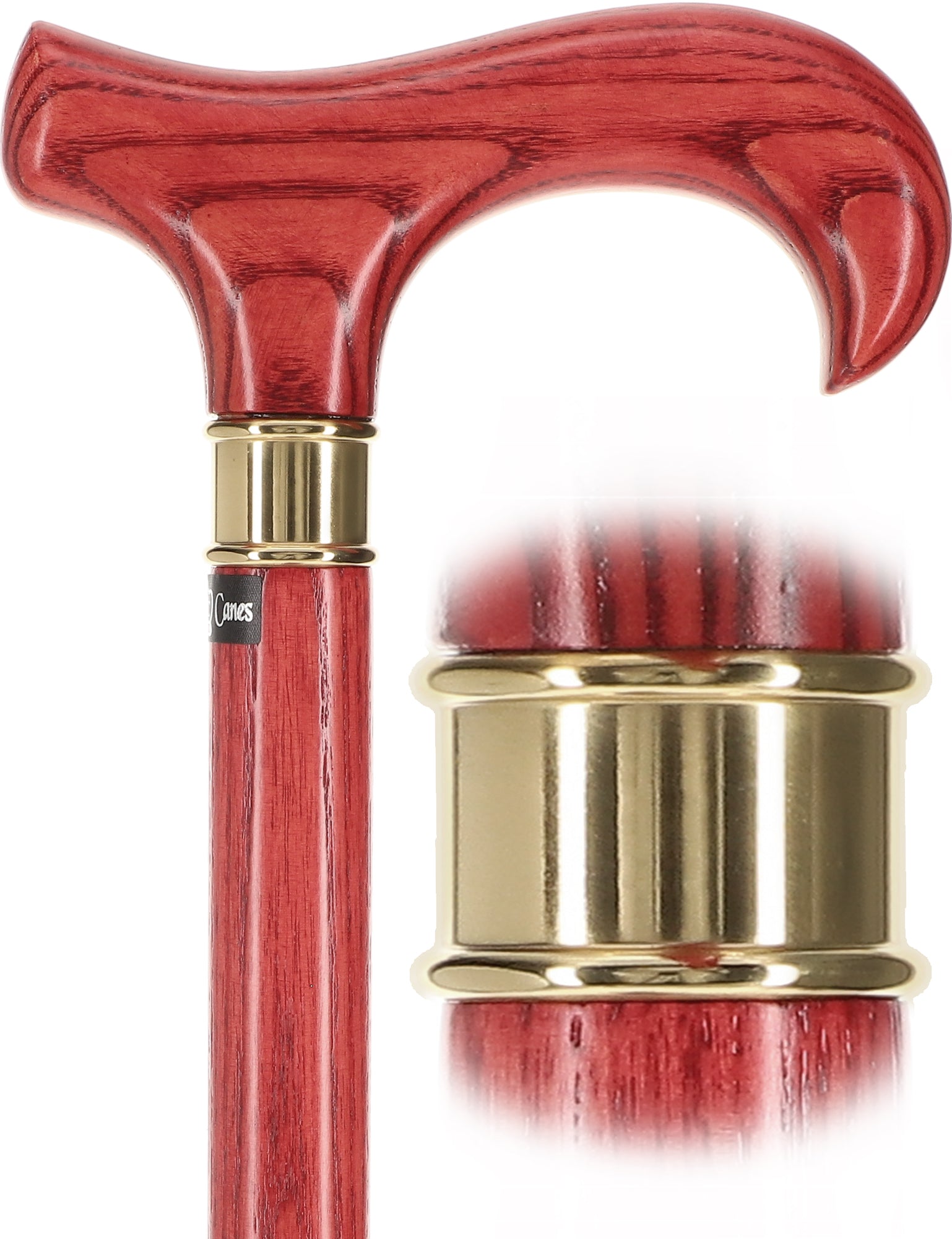 Super Strong Mahogany Derby Cane, Extra Long, Ash Shaft Clearance Outlet