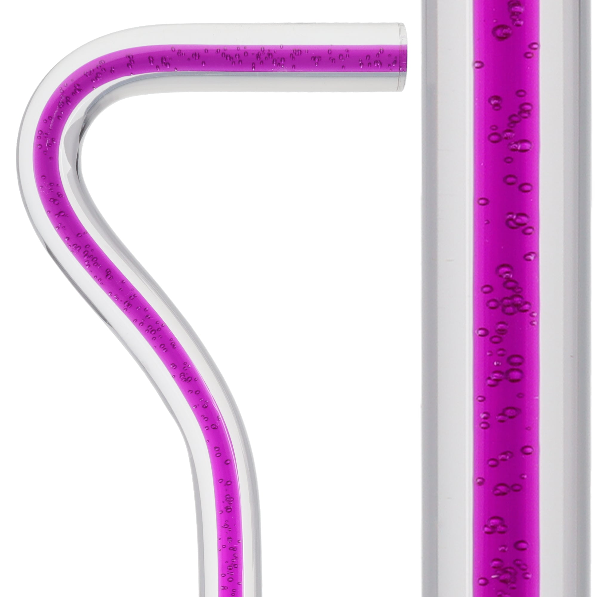 Amethyst Trace Cane: Purple Streak w/ Floating Bubbles in Clear Shaft Buy Cheap Largest Supplier