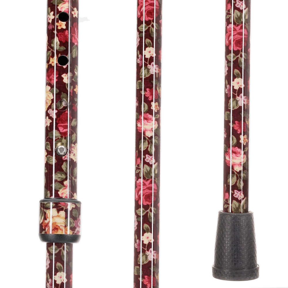 Dark Floral Derby Cane: Adjustable Carbon Fiber Buy Cheap Low Cost