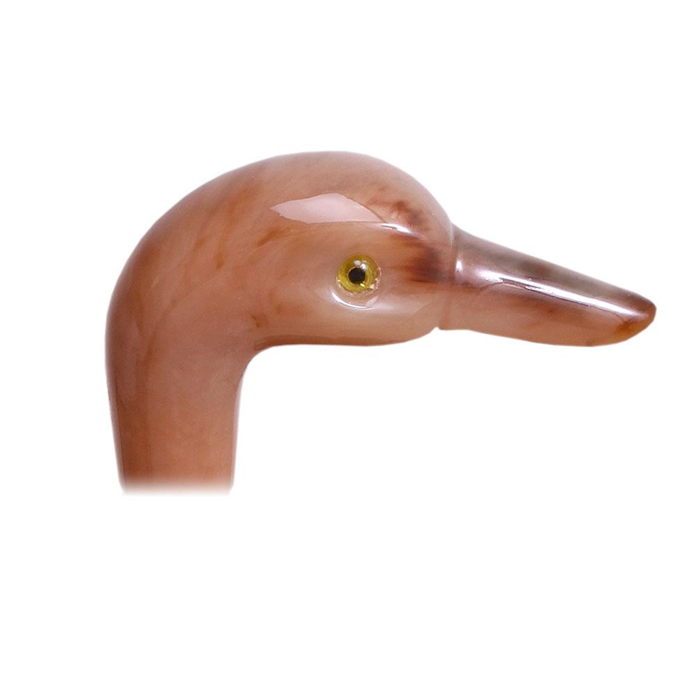 Fancy Duck Faux Rams Horn Handle Cane Italian Handle w/ Custom Shaft & Collar Outlet Geniue Stockist