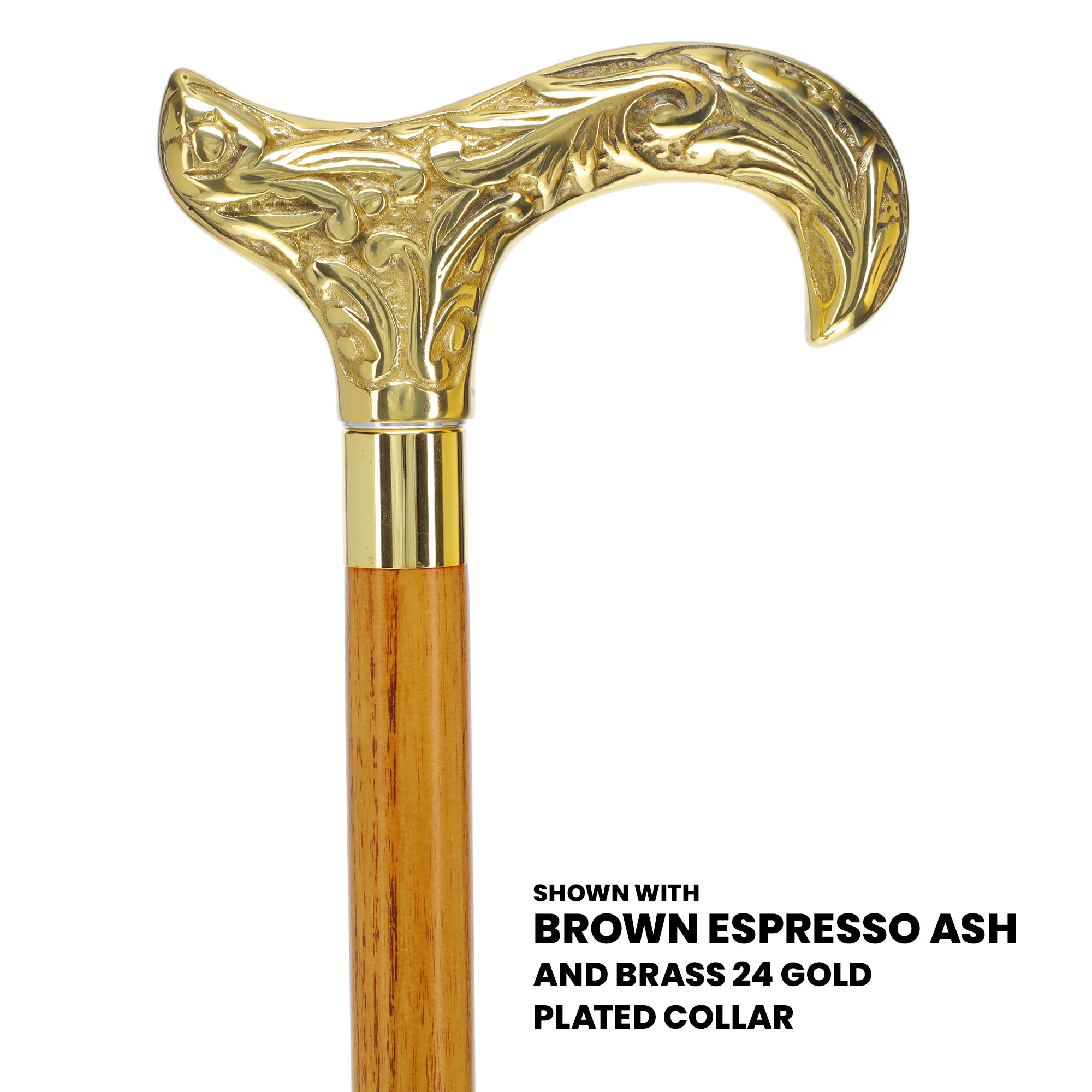 Premium Brass Derby Handle Cane: Stained Custom Color Shaft Best Sale Online