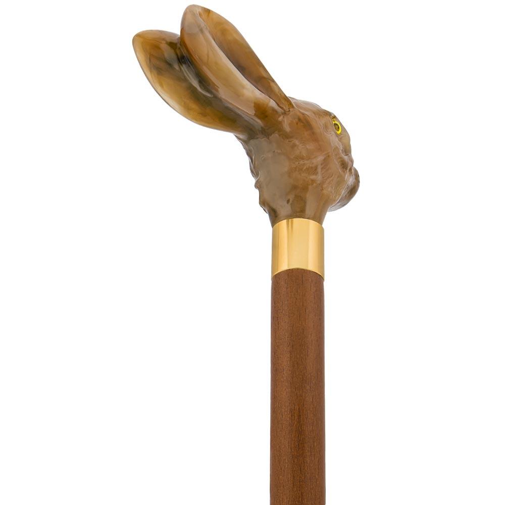 Adorable Bunny Rabbit Head-Italian Handle Cane w/ Custom Shaft & Collar Best Place To Buy Online