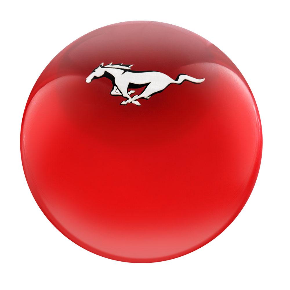 Licensed Mustang Horse Emblem Red Round Knob Cane w/ Custom Color Ash Shaft & Collar Shop Offer Cheap Online