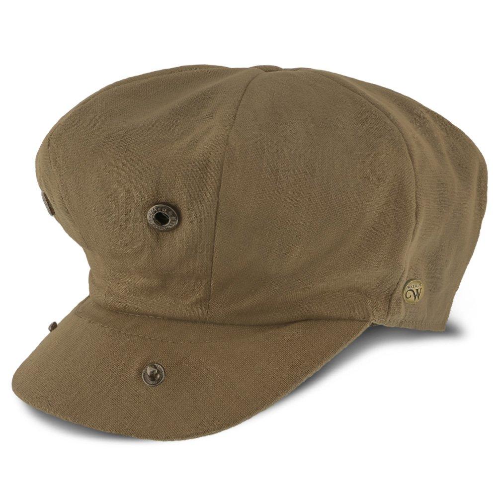 Hampton - Walrus Hats Sand Linen 8 Panel Newsboy Cap Find Great Online