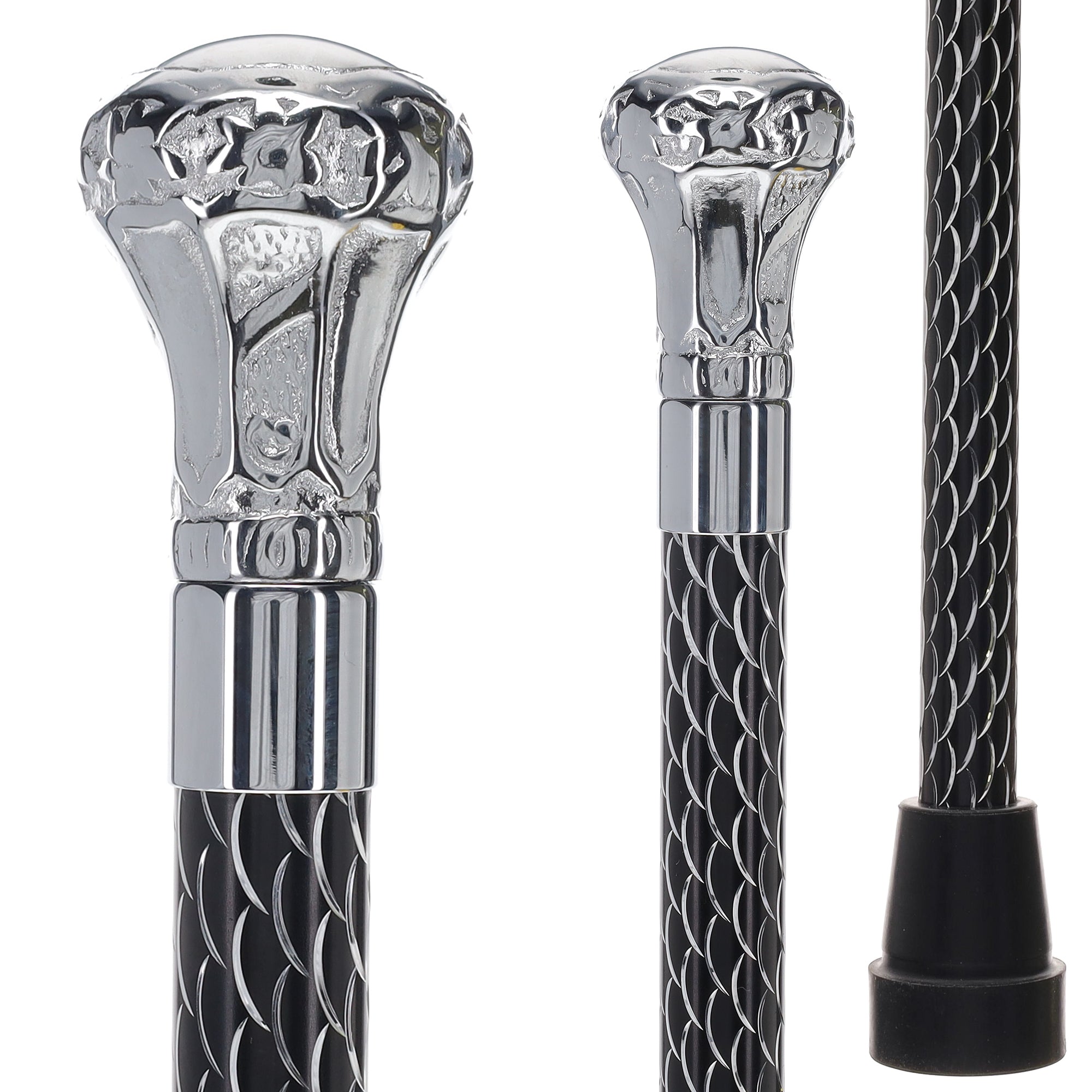 Knob Premium Chrome Brass Cane: Laser-Etched Custom Shaft Latest Collections