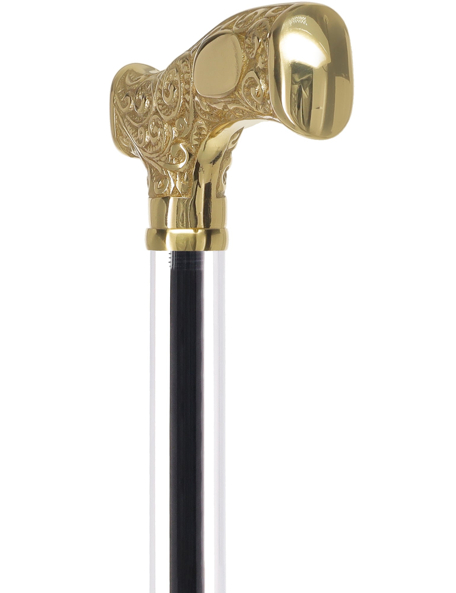 Make It Yours: Invisible Clear Shaft w/ Premium Brass Cane Discount Inexpensive