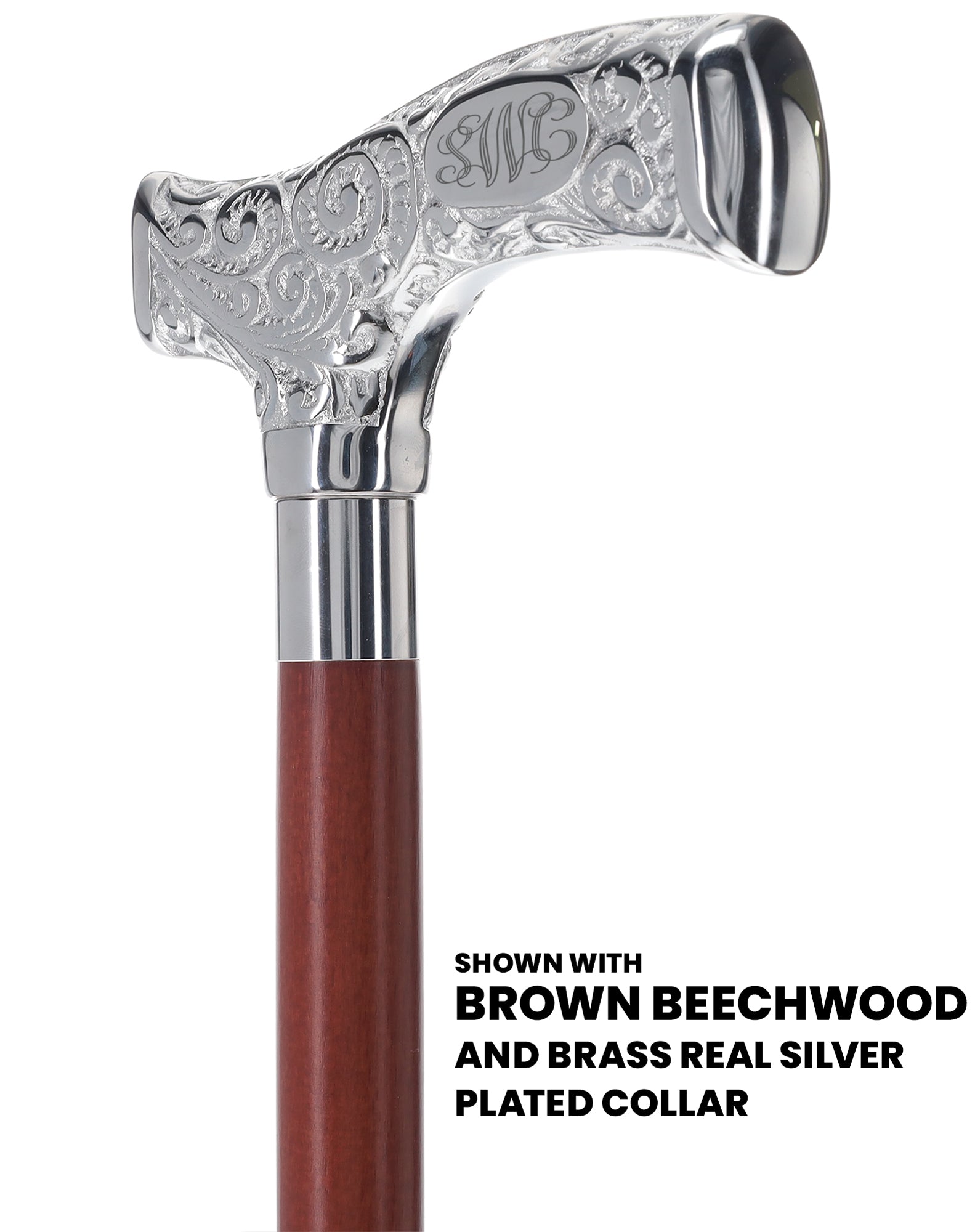 Make It Yours: Premium Chrome Cane w/ Personalized Engraving Pay With Visa For Sale