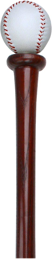 Scratch and Dent Louisville Slugger Leather Baseball Handle Walking Stick - Mahogany Shaft V1842 For Sale Top Quality