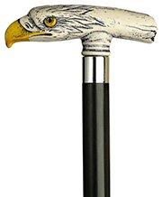 Scrimshaw Eagle T-Shape Cane - Unique Art Carved Design Footlocker Finishline For Sale