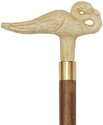 Faux Ivory Swan Handle Walking Cane-Italian Handle w/Custom Shaft and Collar Sale Lowest Pice