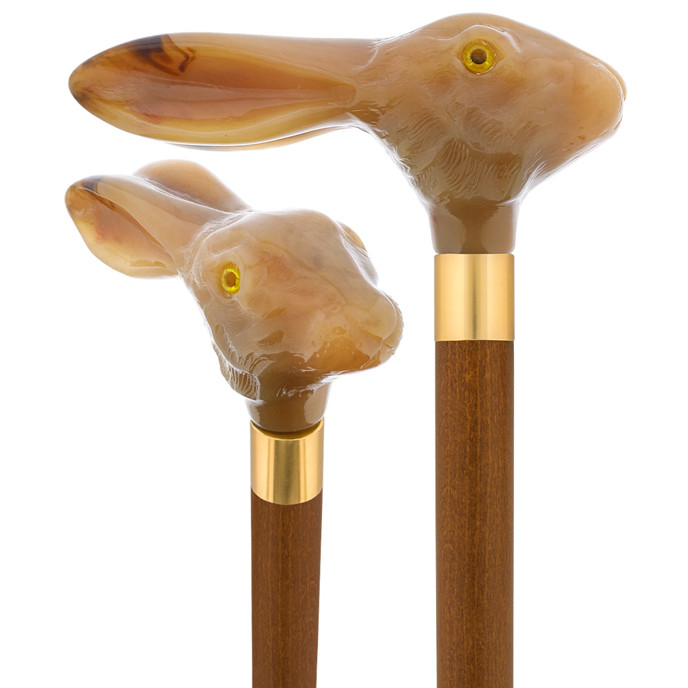 Adorable Bunny Rabbit Head-Italian Handle Cane w/ Custom Shaft & Collar Best Place To Buy Online