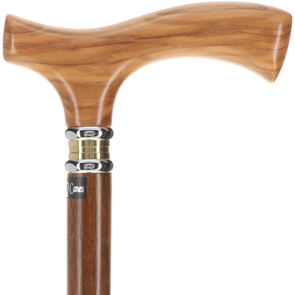 Genuine Olivewood Fritz Handle Walking Cane: Ovangkol Shaft Sale Big Discount