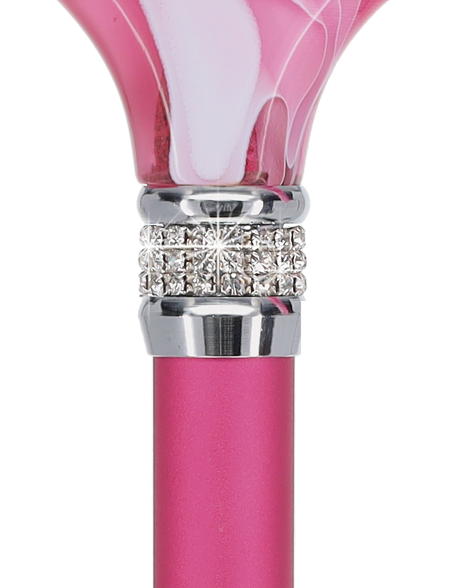 Scratch and Dent Rhinestone Designer Cane: Chic Pink Pearlz Splendor V2295 For Sale Online