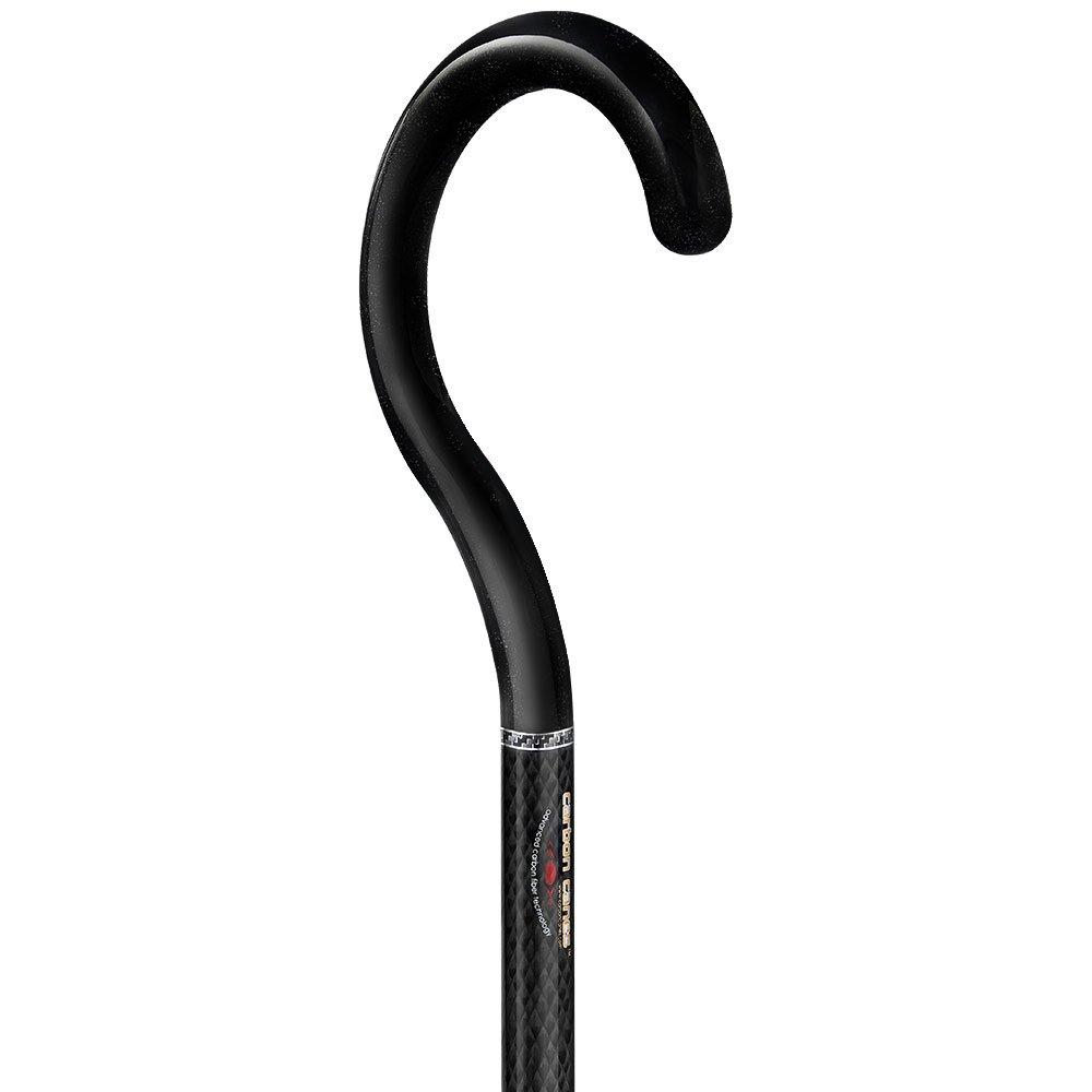 Triple Wound Carbon Fiber: Folding Black Tourist Walking Cane, 2-Piece Discount For Sale