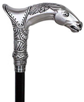 Scratch and Dent Horse Artisan Intricate Hand Casted Cane V2369 Find Great For Sale