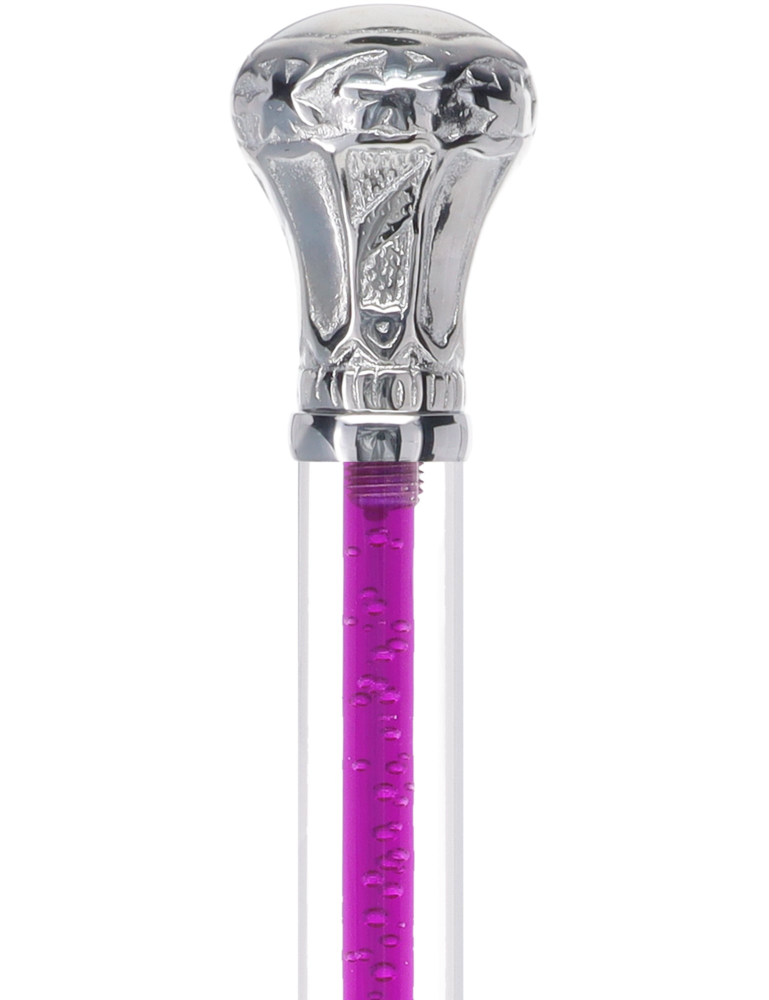 Color Crystal Elegance Chrome Knob Cane with Invisible Acrylic Shaft Options Sale In China
