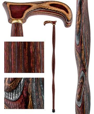 Scratch and Dent USA-Made Twisted Rustic Red Cane: Unique Colorwood Laminate V2044 Footaction Online