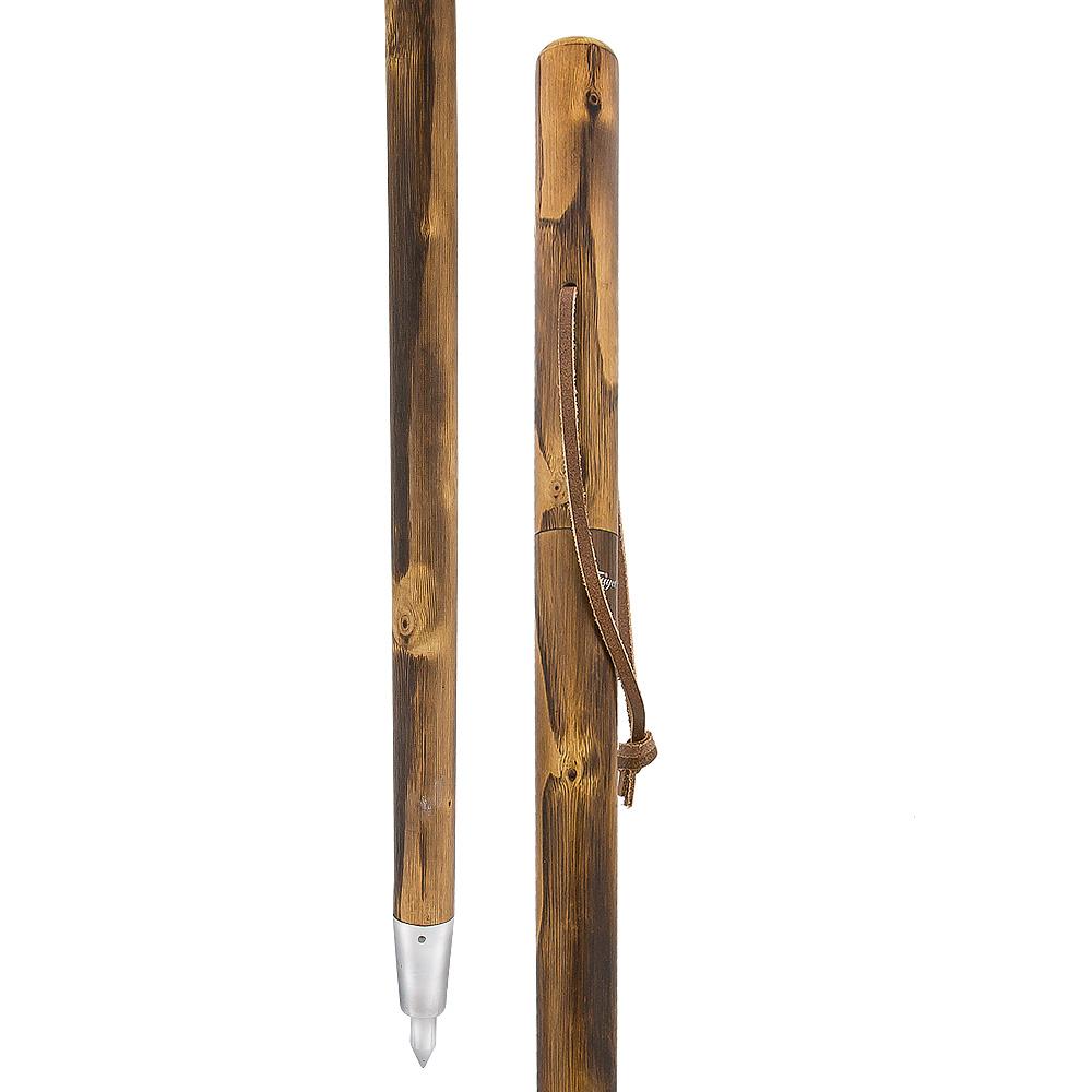 Brown Natural Chestnut Wood Sword-Gadget Hiking Staff w/ Compass Free Shipping New Styles
