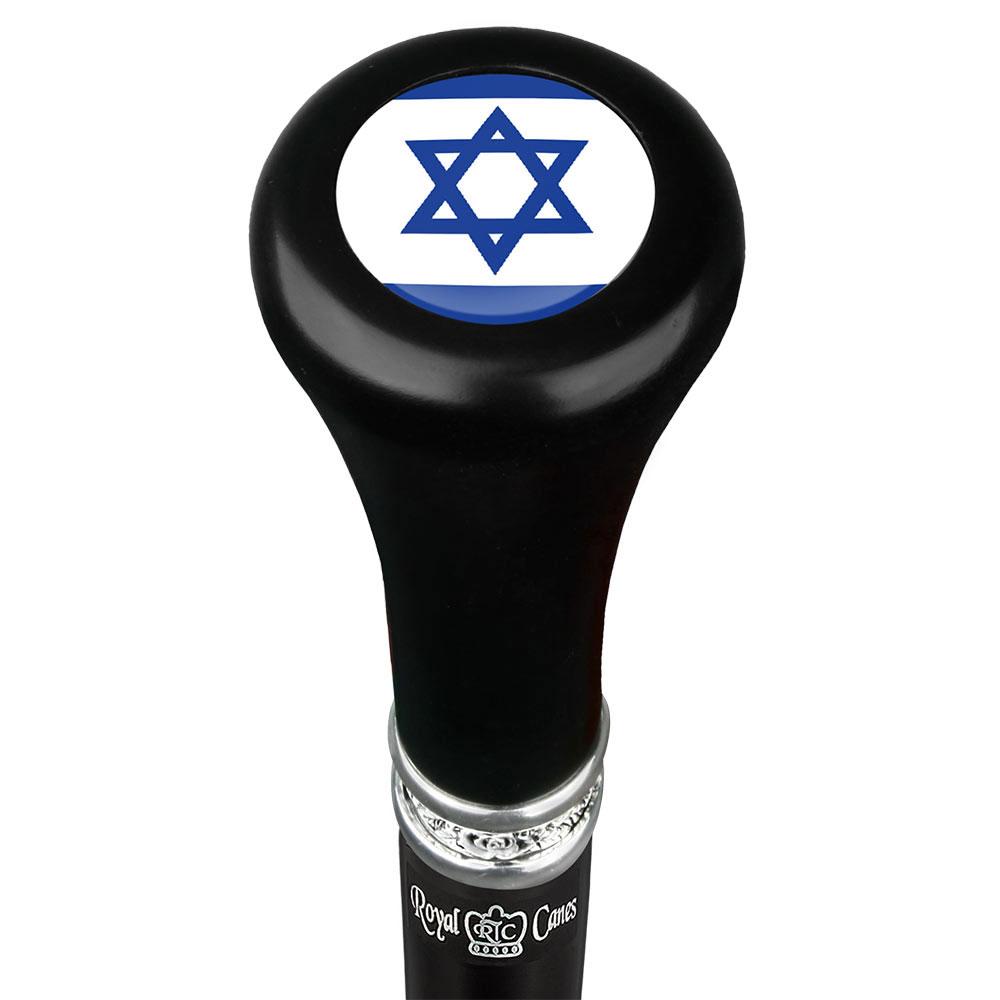 Jewish Star of David Top Walking Stick w/ Black Beechwood Shaft & Pewter Collar Outlet Classic