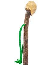 Scratch and Dent Extra Long Root Knobbed Walking Stick w/ Blackthorn Shaft & Green Strap V3392 Fashionable