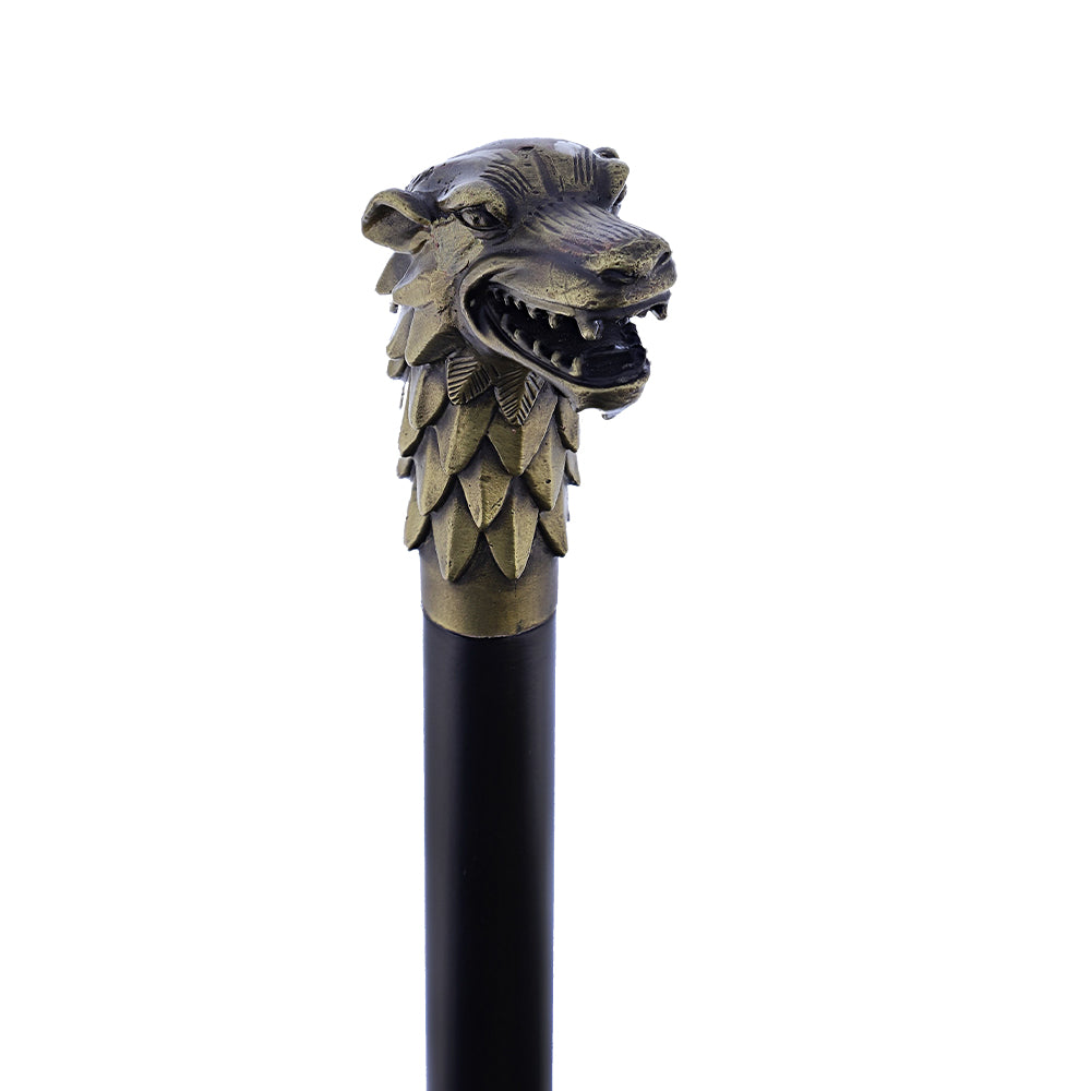 Wolf Brass Head Cane Pre Order For Sale