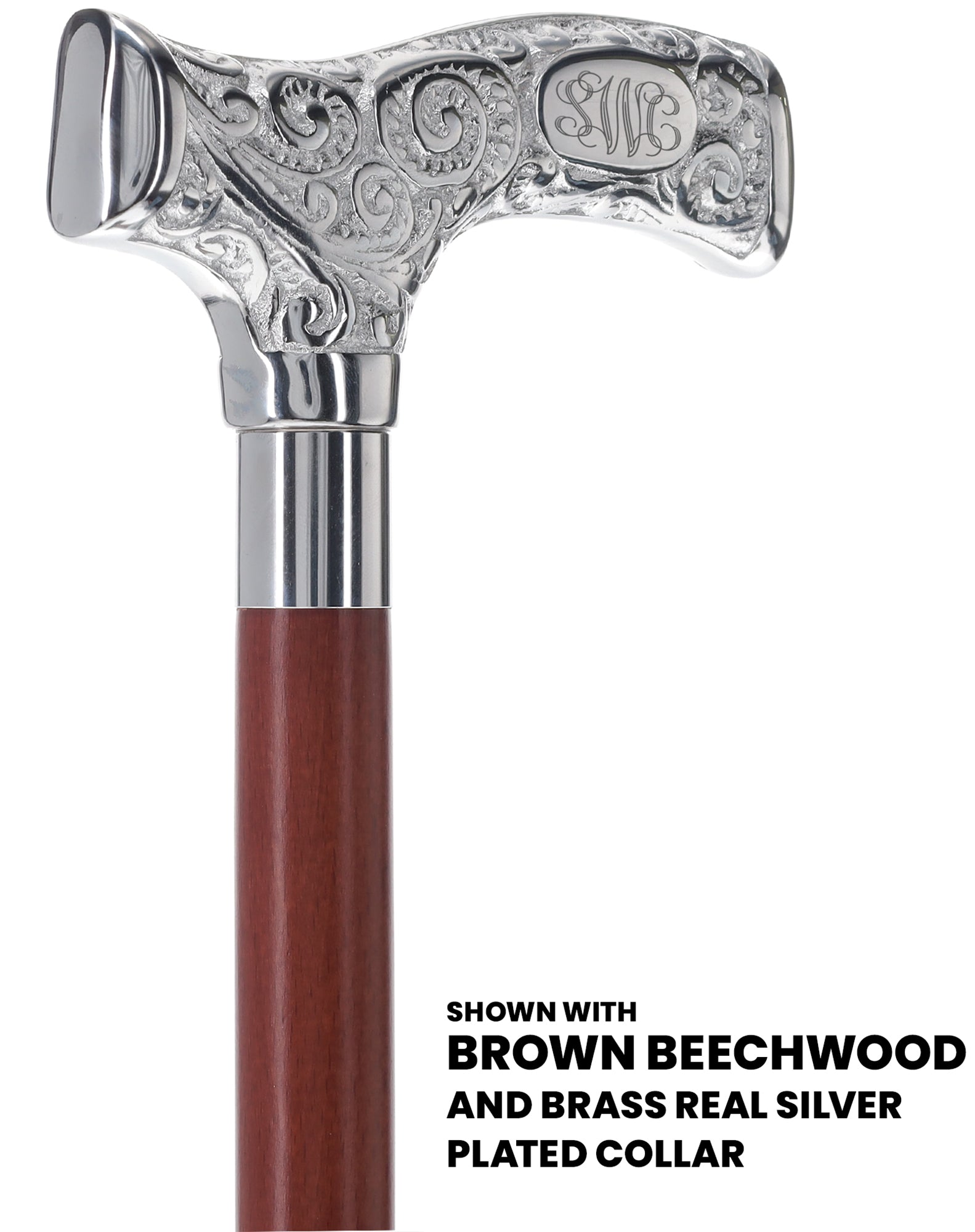 Make It Yours: Premium Chrome Cane w/ Personalized Engraving Pay With Visa For Sale