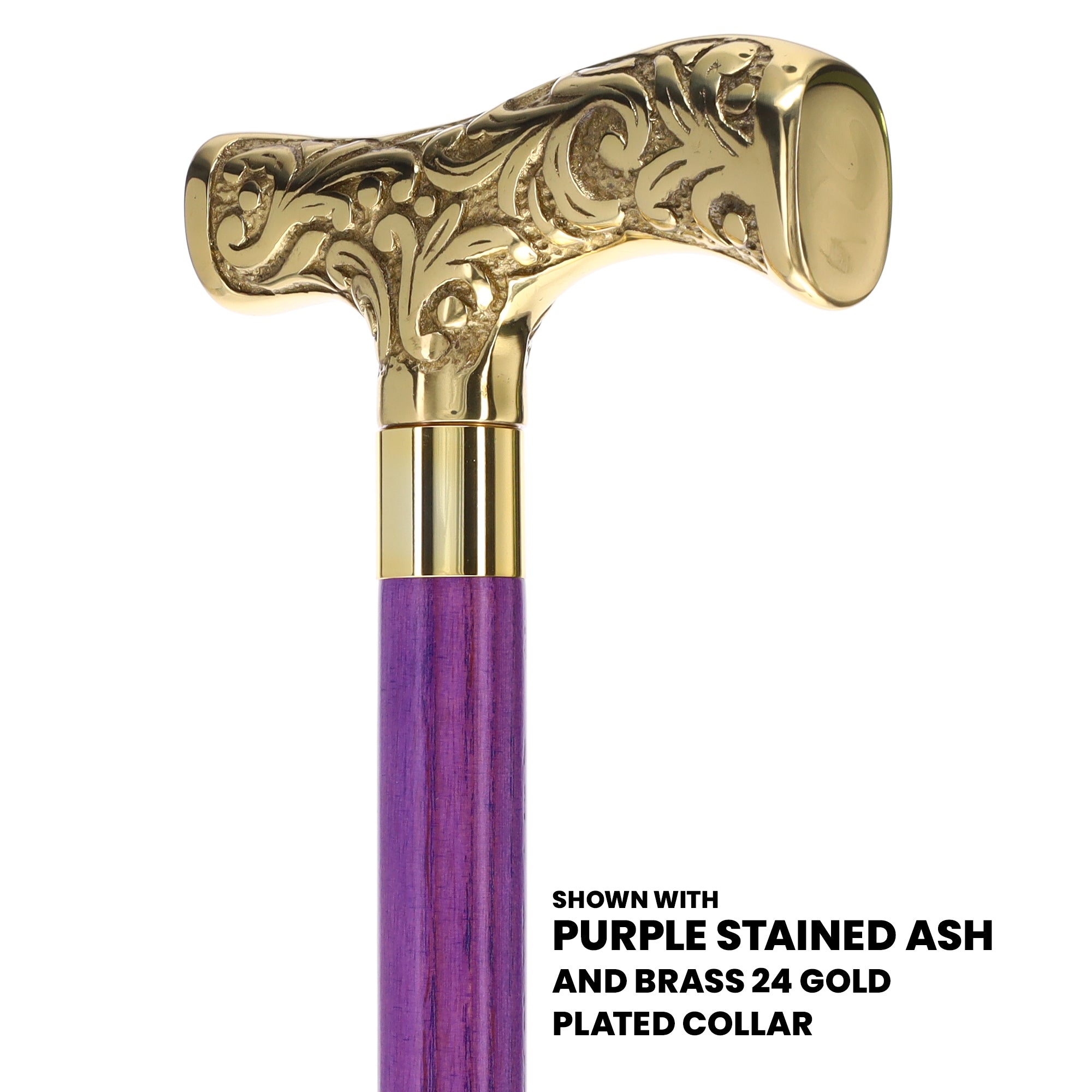 Premium Brass T-Shaped Handle Cane: Stained Custom Color Shaft Cheap Sale Enjoy