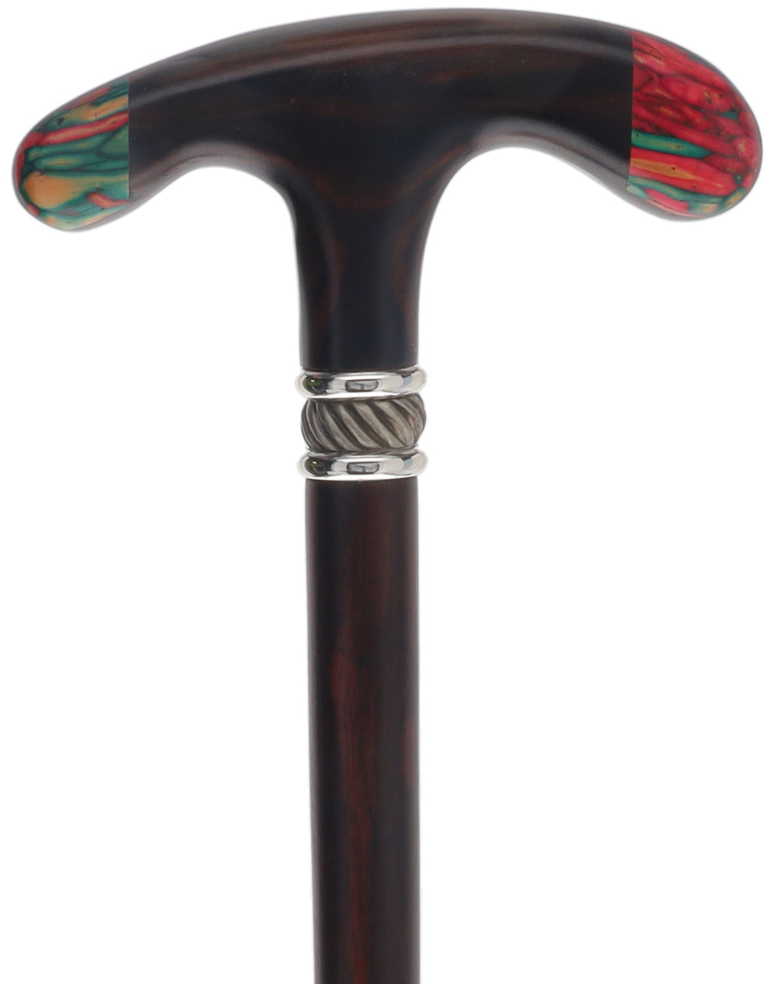 Rare Collectorâs Piece Listing: T shape handle walking cane with color block and Ebony wood Clearance Eastbay