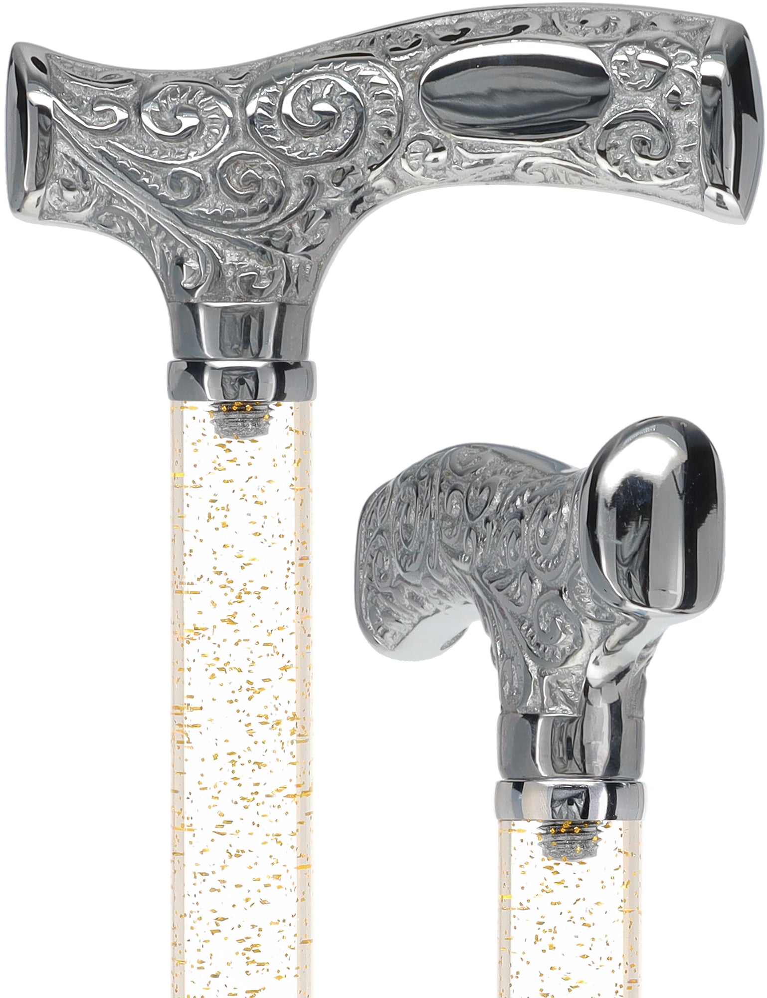 Make It Yours: Invisible Clear Shaft w/ Premium Chrome Brass Cane The Cheapest For Sale