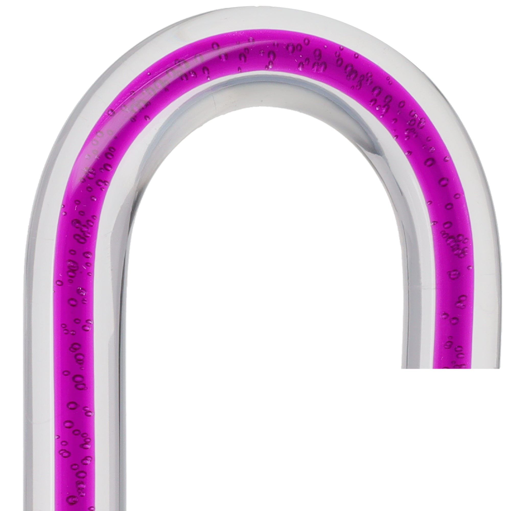 Amethyst Trace Cane: Purple Streak w/ Floating Bubbles in Clear Shaft Buy Cheap Largest Supplier