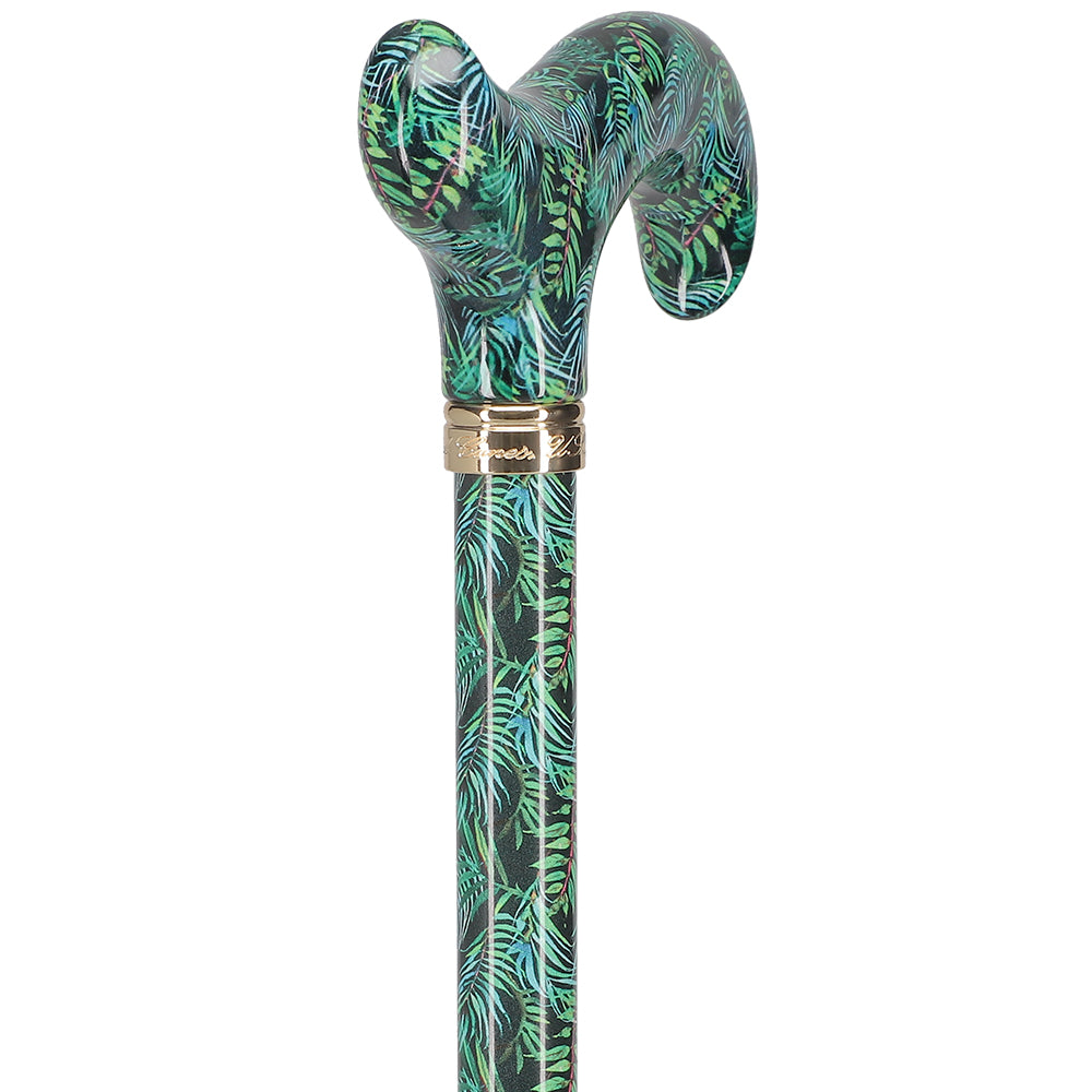 Midnight Breeze Designer Derby: Natural Green Patterned Handle Reliable Sale Online