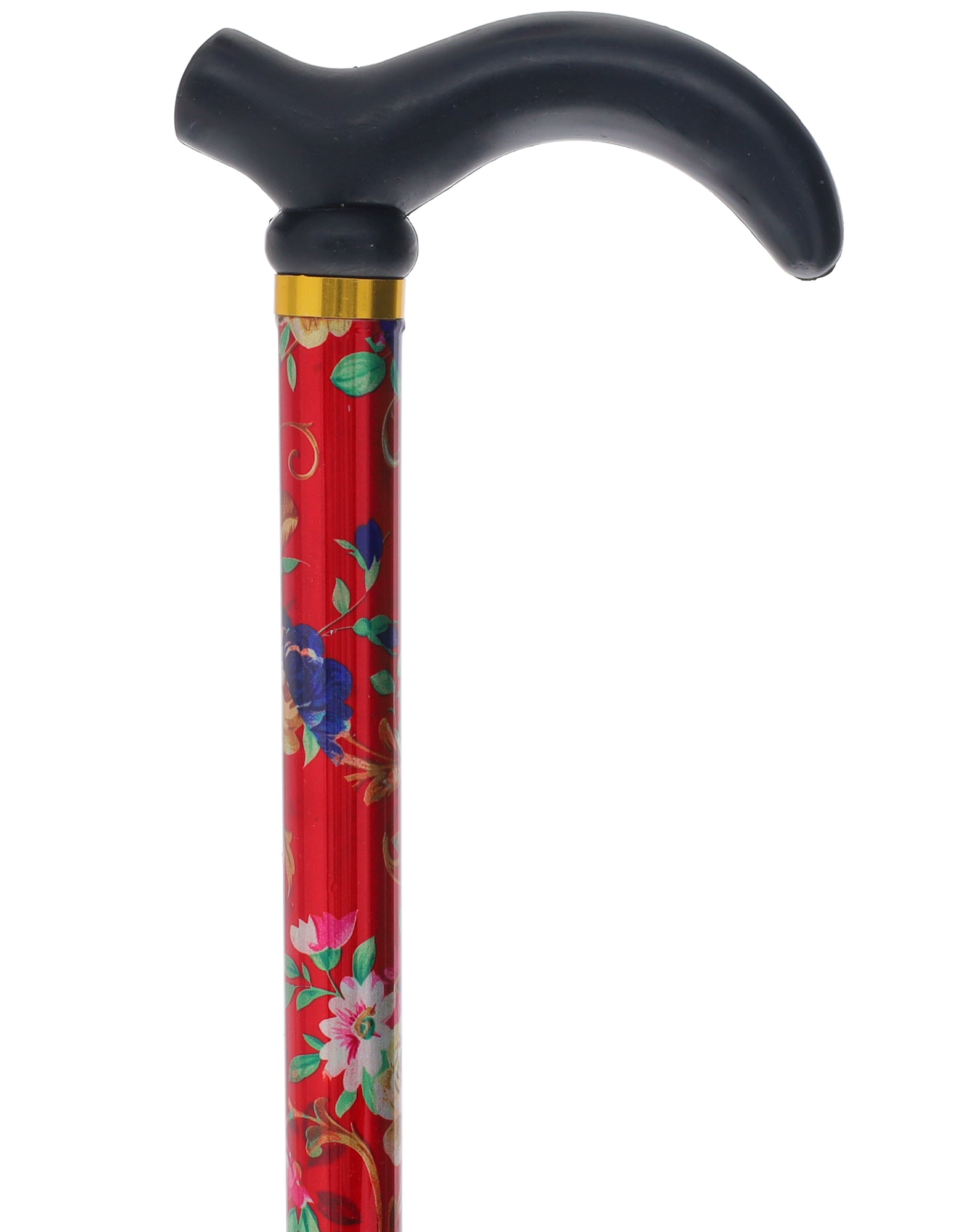 Limited single item listing: Red floral adjustable Derby Cane Buy Cheap Clearance Store