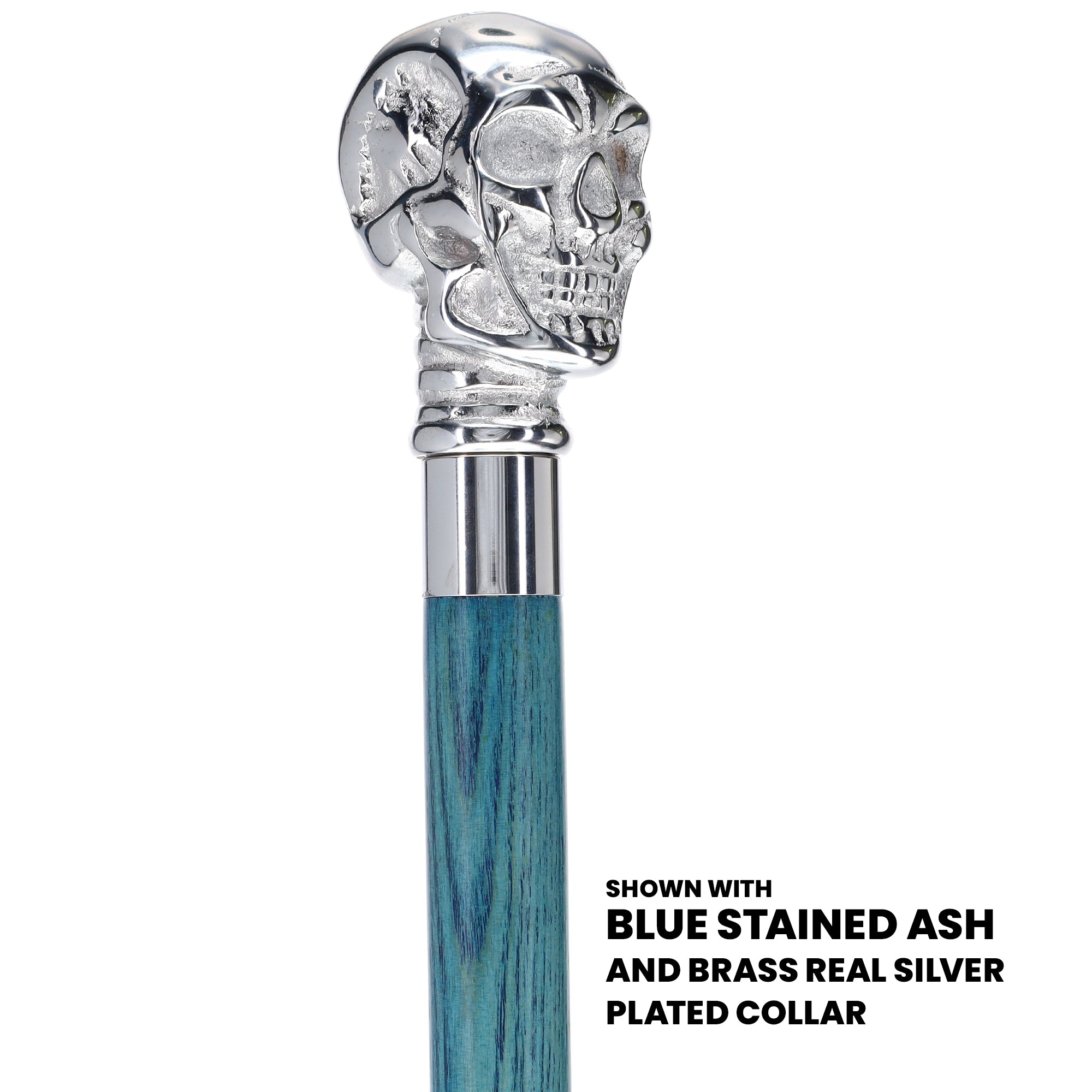 Skull Premium Chrome Brass Cane: Stained Custom Color Shaft Cheap Pice Low Shipping Fee