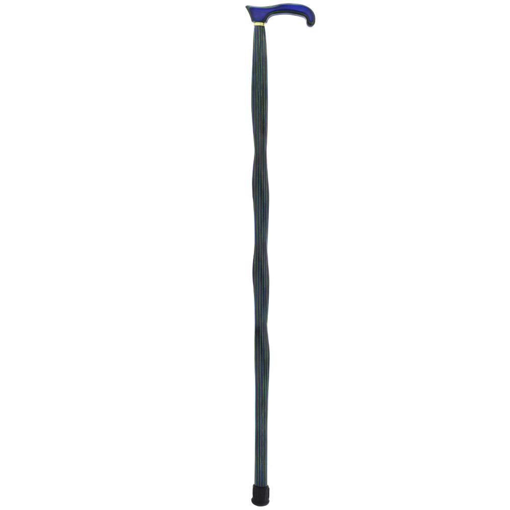 Scratch and Dent Green Blue and Brown Colortone Classic Derby Handle Walking Cane With laminate Birchwood Shaft V2207 Geniue Stockist Cheap Online