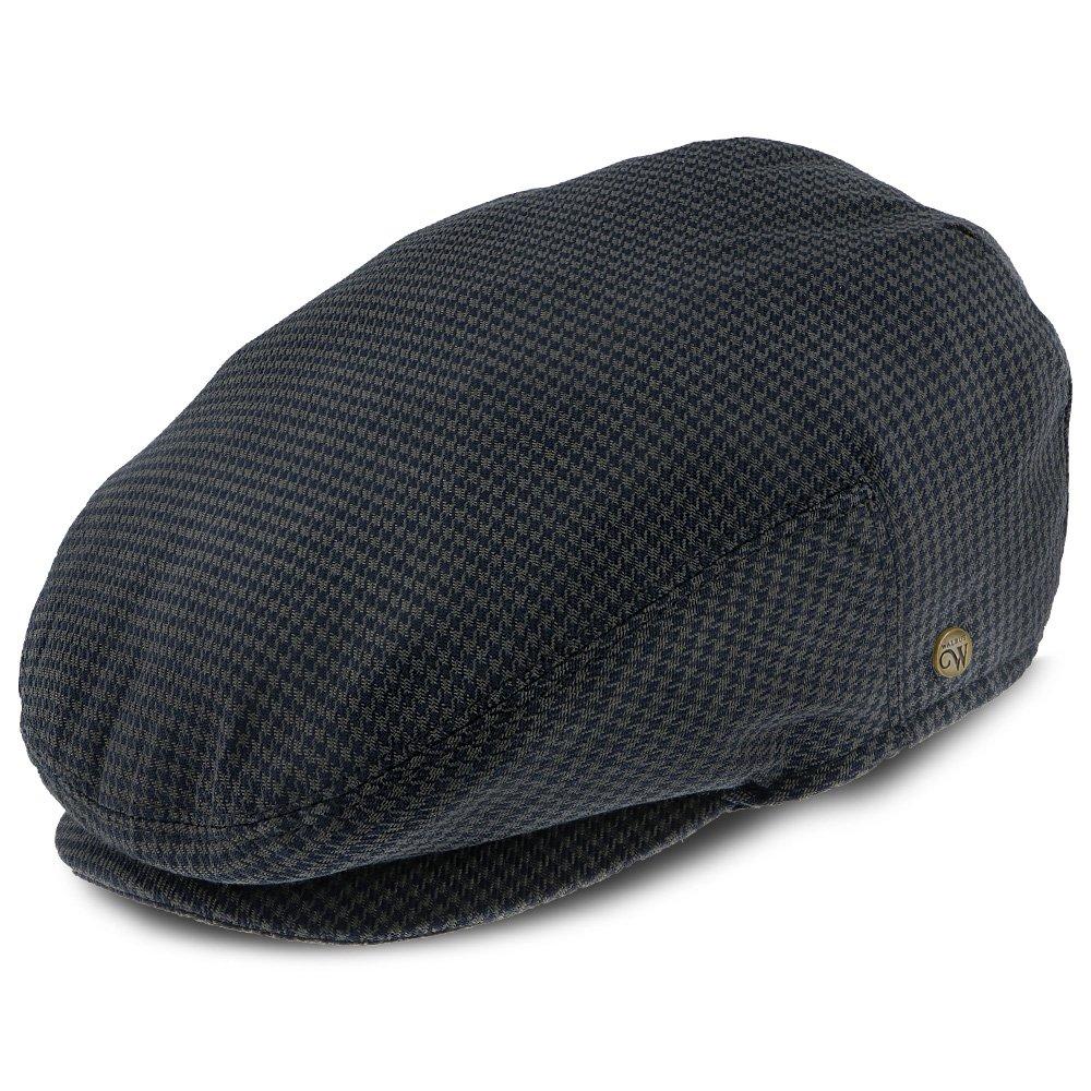 The Blazer - Walrus Hats Navy/Green Houndstooth Polyester Ivy Cap Discount Cheapest