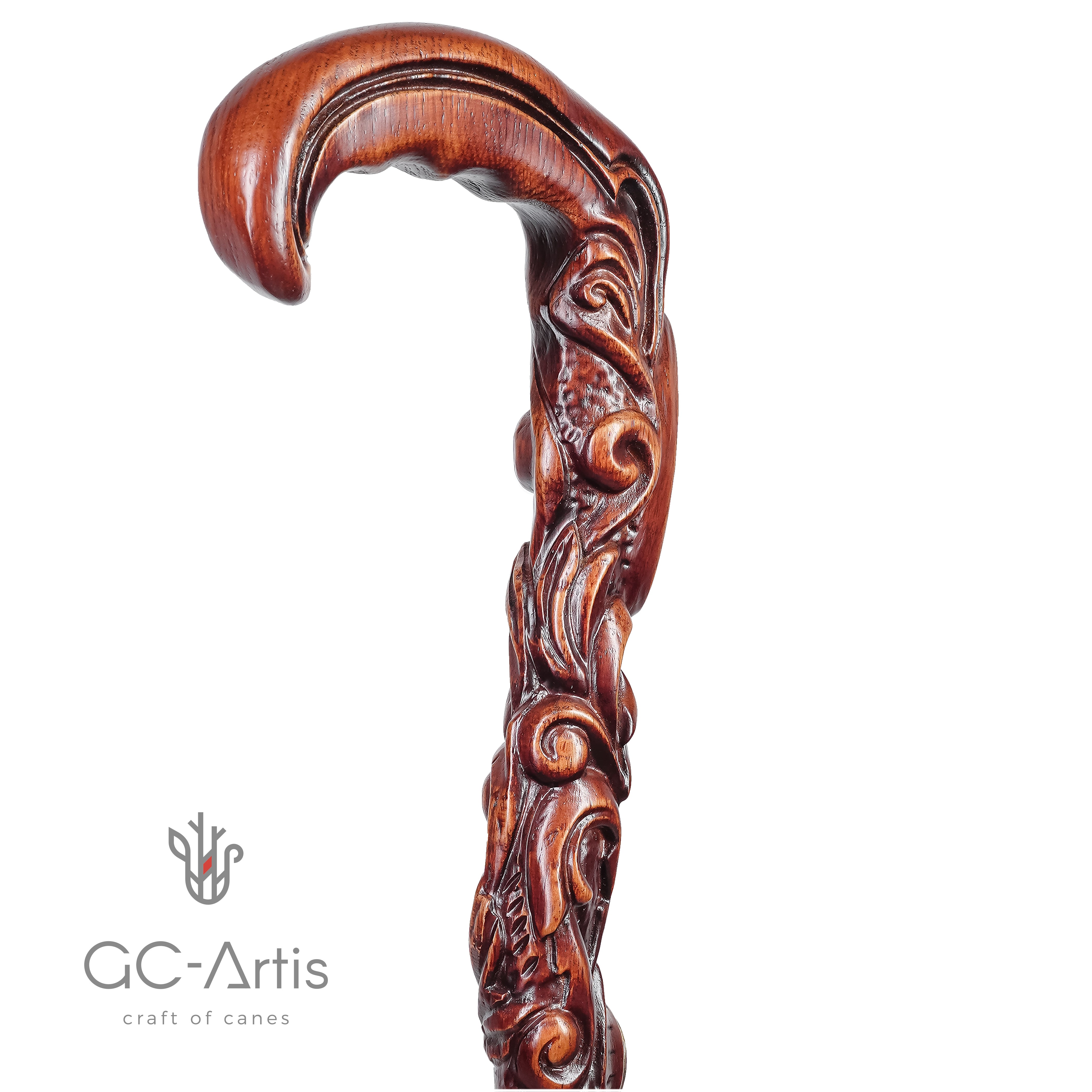Muslim Symbol Carved Wood Cane: Unique Wood Handcarved Artisan Detail Buy Cheap 2025 New