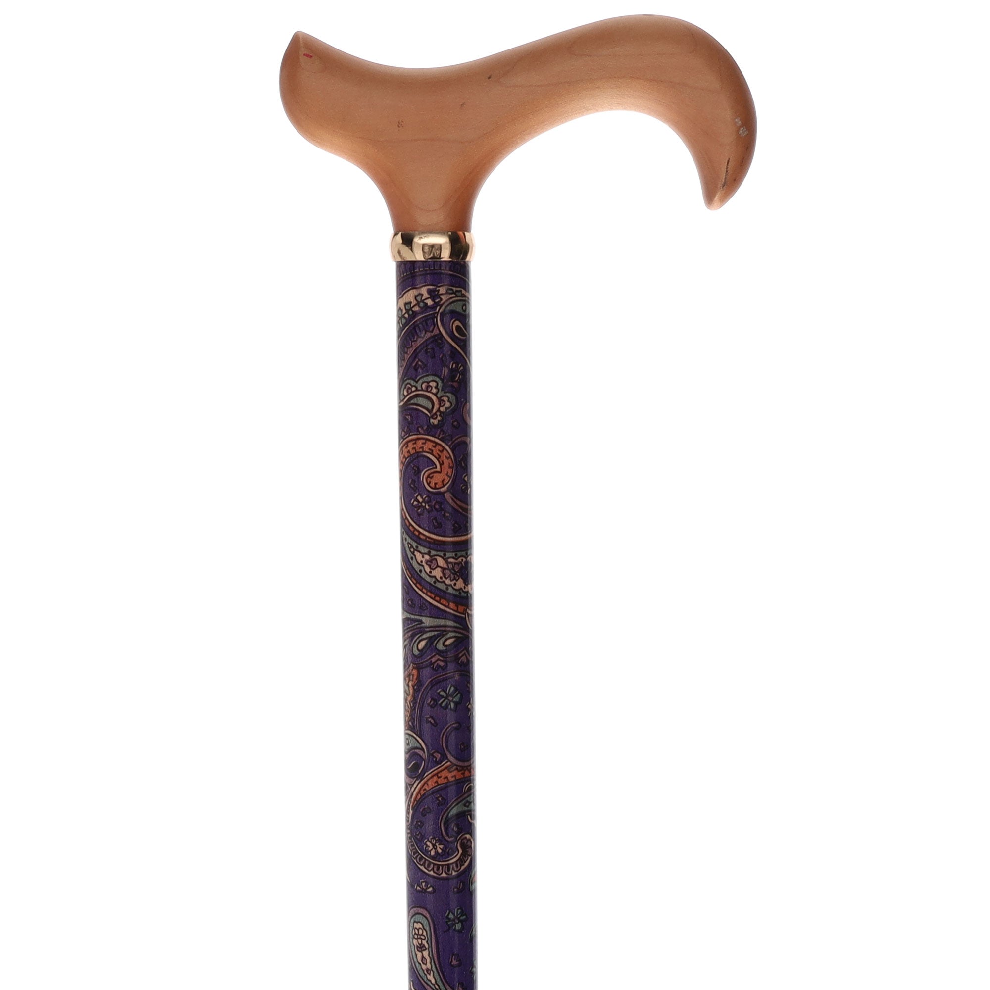 Limited single item listing: Oak derby handle walking cane w/ paisley shaft Enjoy Cheap Online