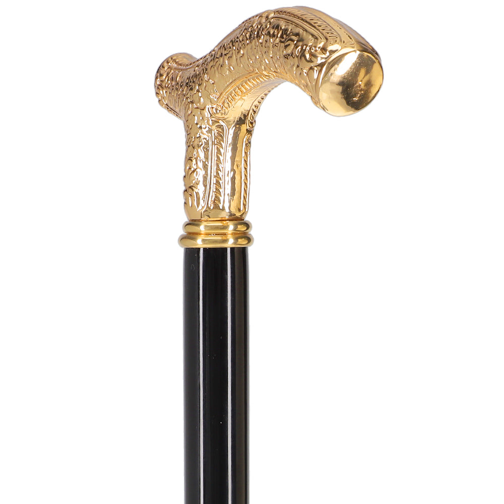 Italian Import: 24K Gold Petite Cane - Embossed Handle Free Shipping Online